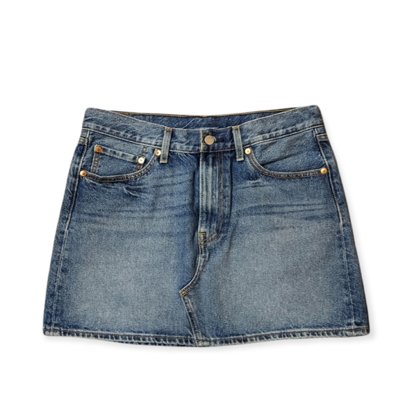 Levi's Denim 1970s Mini Skirt Sz 30 Medium Wash Jean Skirt EUC - Picture 13 of 14